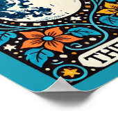 Die Moon Tarot Card Vollmond Luna Poster (Ecke)