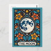 Die Moon Tarot Card Vollmond Luna Postkarte (Vorne/Hinten)