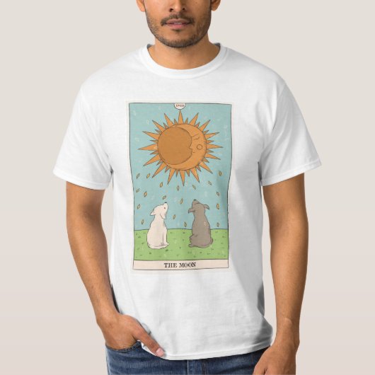 Die Moon-Tarot-Karte des modernen Major Arcana T-Shirt (Vorderseite)