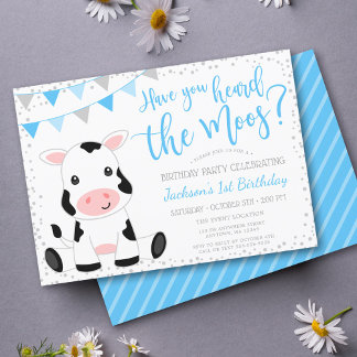 Die Moos Blue Boy Kuh zum Geburtstag hören Einladung