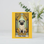 Die Mops-Tarot-Karte Postkarte (Stehend Vorderseite)