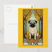 Die Mops-Tarot-Karte Postkarte (Vorne/Hinten)