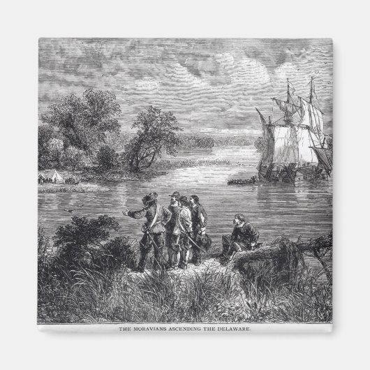 Die Moraos, die das Delaware erreichen Magnet (Vorne)