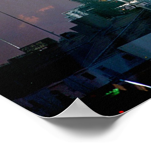 Die Morgendämmerung bricht hinter ASTP Saturn IB C Poster (Ecke)