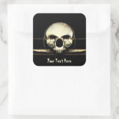 Die Morgendämmerung des Menschen Quadratischer Aufkleber (Tasche)