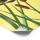 Die Morgenheit erstickt ein Vintages Strandposter. Poster (Ecke)