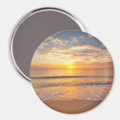 Die Morgensonne am Meer Magnet (Vorderseite/Rückseite)