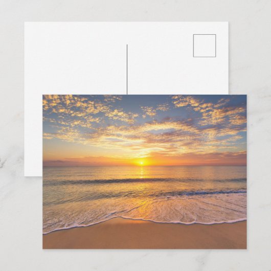 Die Morgensonne am Meer Postkarte (Vorne/Hinten)