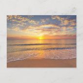 Die Morgensonne am Meer Postkarte (Vorderseite)