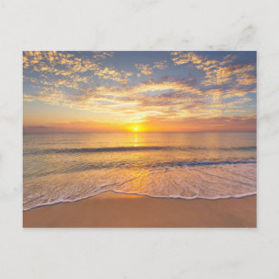 Die Morgensonne am Meer Postkarte
