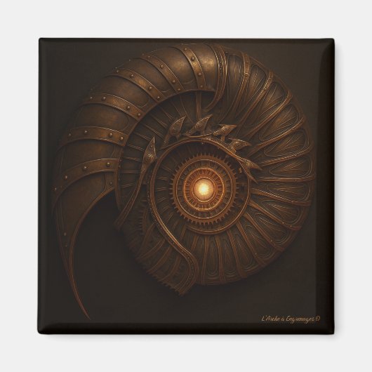 Die Morgenspirale - Artefact steampunk - Magnet (Vorne)