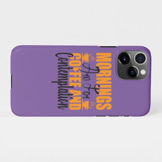 Die Morgenstunden sind für Kaffee und Befriedigung iPhone Hülle (Rückseite (Horizontal))