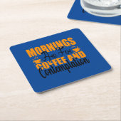 Die Morgenstunden sind für Kaffee und Befriedigung Rechteckiger Pappuntersetzer (angewinkelt)