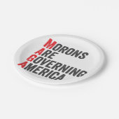 Die Morone regieren Amerika am 4. Juli Pappteller (Schrägansicht)