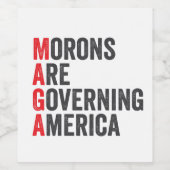 Die Morone regieren Amerika am 4. Juli Weinetikett (Einzelnes Label)