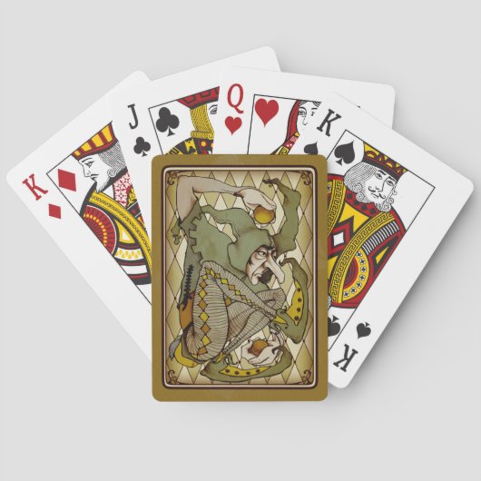 Die Morose Jester Spielkarten - Altes Buch (Rückseite)