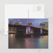 Die Morrison-Brücke über den Fluss Willamette Postkarte (Vorne/Hinten)