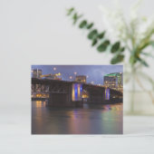 Die Morrison-Brücke über den Fluss Willamette Postkarte (Stehend Vorderseite)