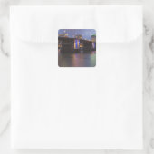 Die Morrison-Brücke über den Fluss Willamette Quadratischer Aufkleber (Tasche)