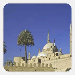 Die Moschee von Muhammad Ali in der Zitadelle, auc Quadratischer Aufkleber
