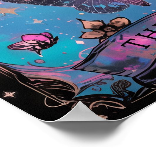 Die Moth Tarot Card Hexenmeisterin Poster (Ecke)