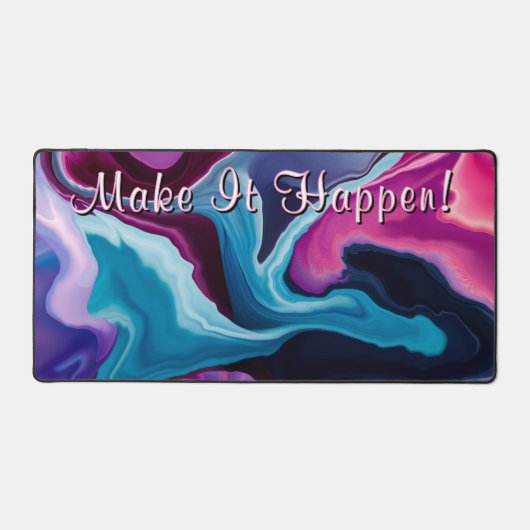 Die Motivation Inspiriere, Abstrakt flüssig zu wer Schreibtischunterlage (Vorderseite)