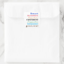 Die Motivierend Farbenpracht der Großfrauen Quadratischer Aufkleber