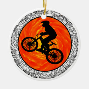 DIE MOUNTAINBIKER KERAMIKORNAMENT