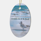 Die Möwe an der Küste Keramikornament (Links)