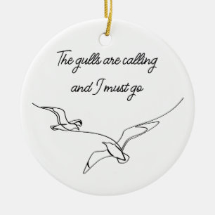 Die Möwen rufen und ich muss gehen Möwen Kunst Keramik Ornament