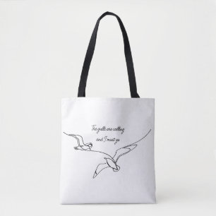 Die Möwen rufen und ich muss gehen Möwen Kunst Tasche