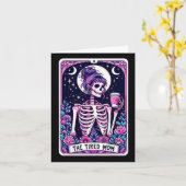 Die müde Mama Tarot Card Skeleton Mütter Day Skul Karte (Gelbe Blume)