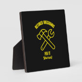 Die müde Mechanik repariert selbst die lustige Mec Fotoplatte (Vorderseite)