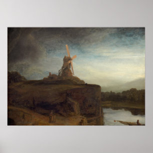 Die Mühle, 1645-48 (Öl auf Leinwand) Poster