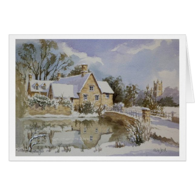 Die Mühle Fairford in Schnee 001 (Vorderseite (Horizontal))