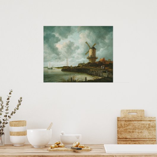 Die Mühle im Wijk-bij-Duurstede-Poster Poster (Küche)