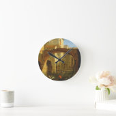 Die Mühle (Öl auf Leinwand) Runde Wanduhr (Zuhause)