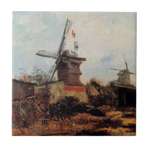 Die Mühle von Blute Fin von Vincent van Gogh Fliese