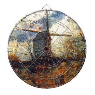 Die Mühle von La Galette Van Gogh Dartscheibe