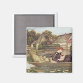 Die Mühle (w/c) Magnet (Vorderseite/Rückseite)
