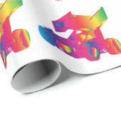 Die multi Winged Farbe sprinten Auto Geschenkpapier (Rolleneckpunkt)