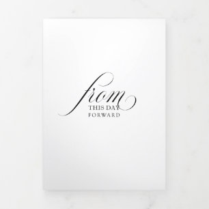 Die Muna Schwarz-Weiß-Einladung zur Hochzeit Dreifach Gefaltete Karte