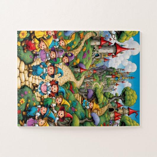 Die Munchkins des Zauberers Oz Puzzle (Horizontal)