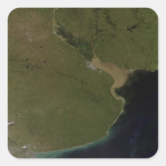 Die Mündung Rio de la Plata Quadratischer Aufkleber (Vorderseite)