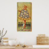 Die Münzseite, aus einem Bündel von Tarot-Karten Poster (Küche)