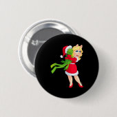 Die Muppets Kermit Miss Ggy Weihnachten Button (Vorne & Hinten)