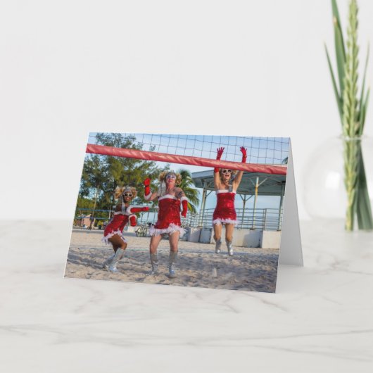 Die Muriels spielen Ball! Weihnachtskarte Feiertagskarte (Vorderseite)