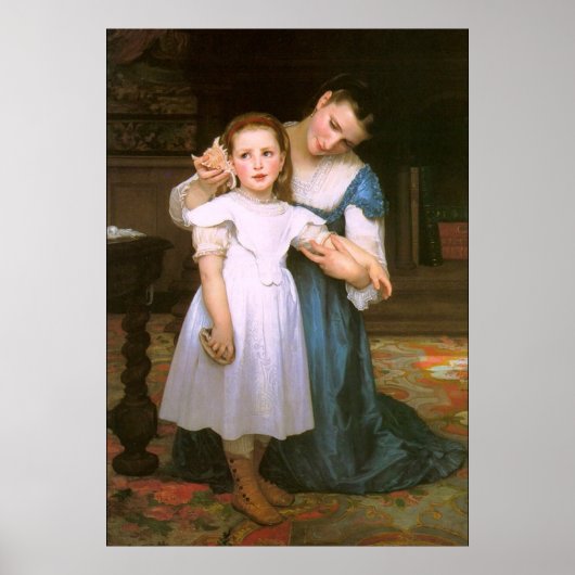 Die Muschel von William Bouguereau Poster (Vorne)