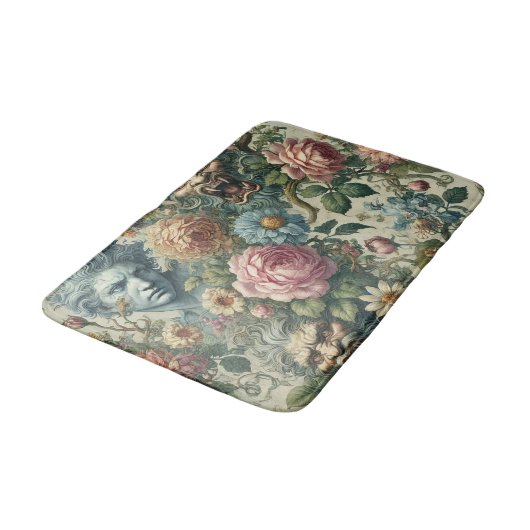 Die Muse Cerulean - gotisch Viktorianisch Badematte (Schrägansicht)