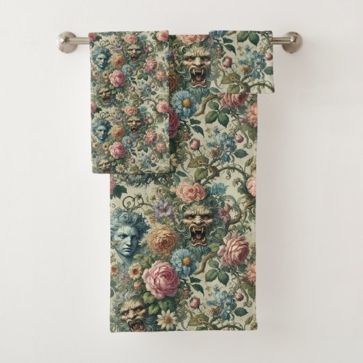 Die Muse Cerulean - gotisch Viktorianisch Badhandtuch Set (Insitu)